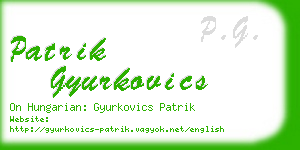 patrik gyurkovics business card